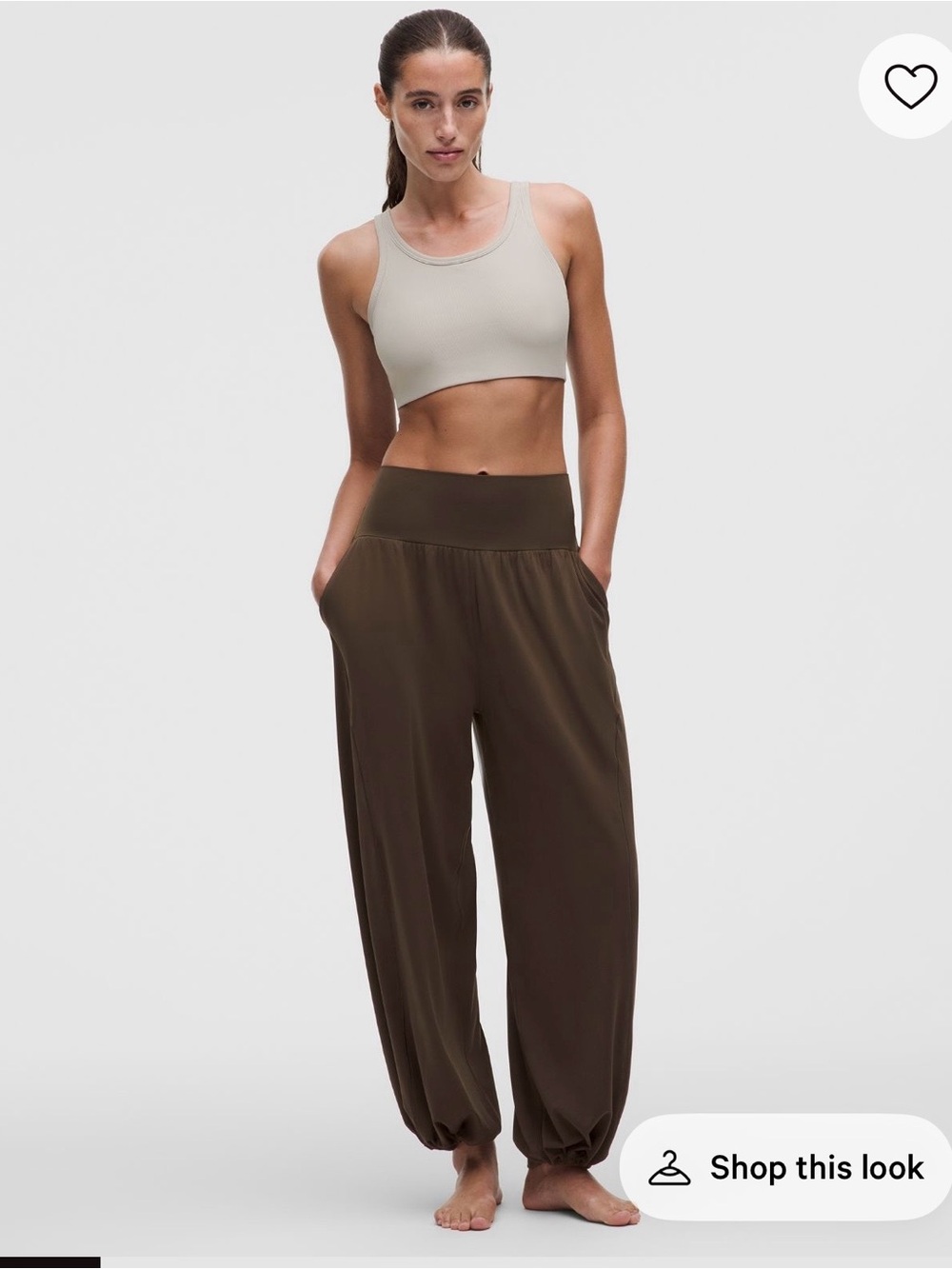 lululemon athletica Wide-Leg Pants in Walnut Crunch color